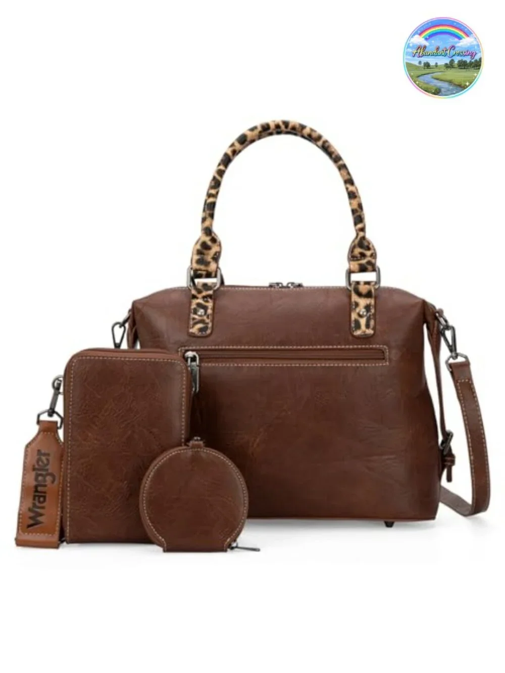 Women's 3-Piece Leather Satchel & Purse Set with Coin Purse